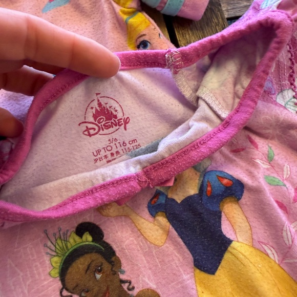 Disney Princess and Unicorn Girls Pajamas Nightgowns Pink Purple Size 5/6 Bundle - Picture 2 of 4